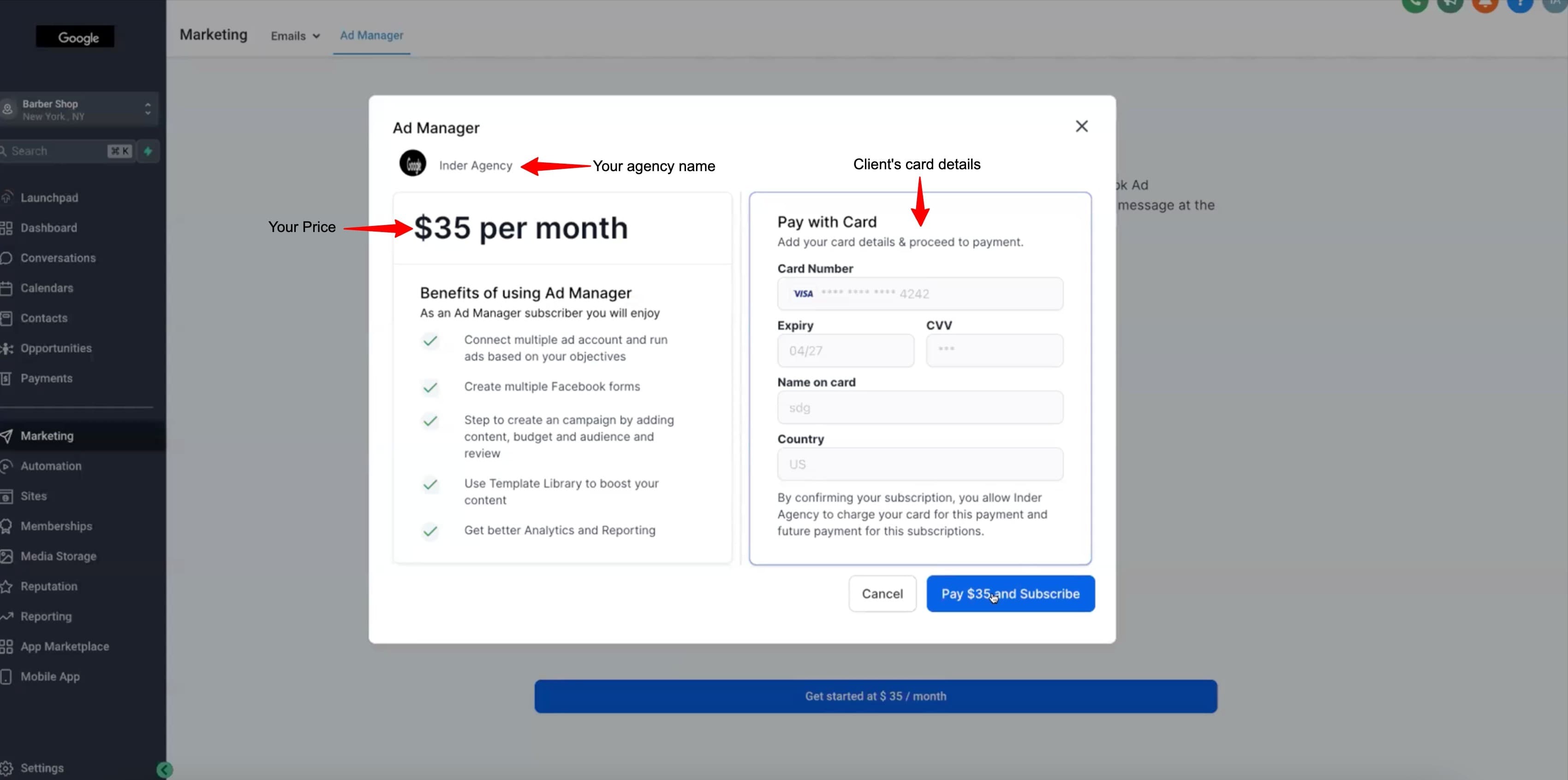 Schermata 2 — Connetti Google con Ad Manager