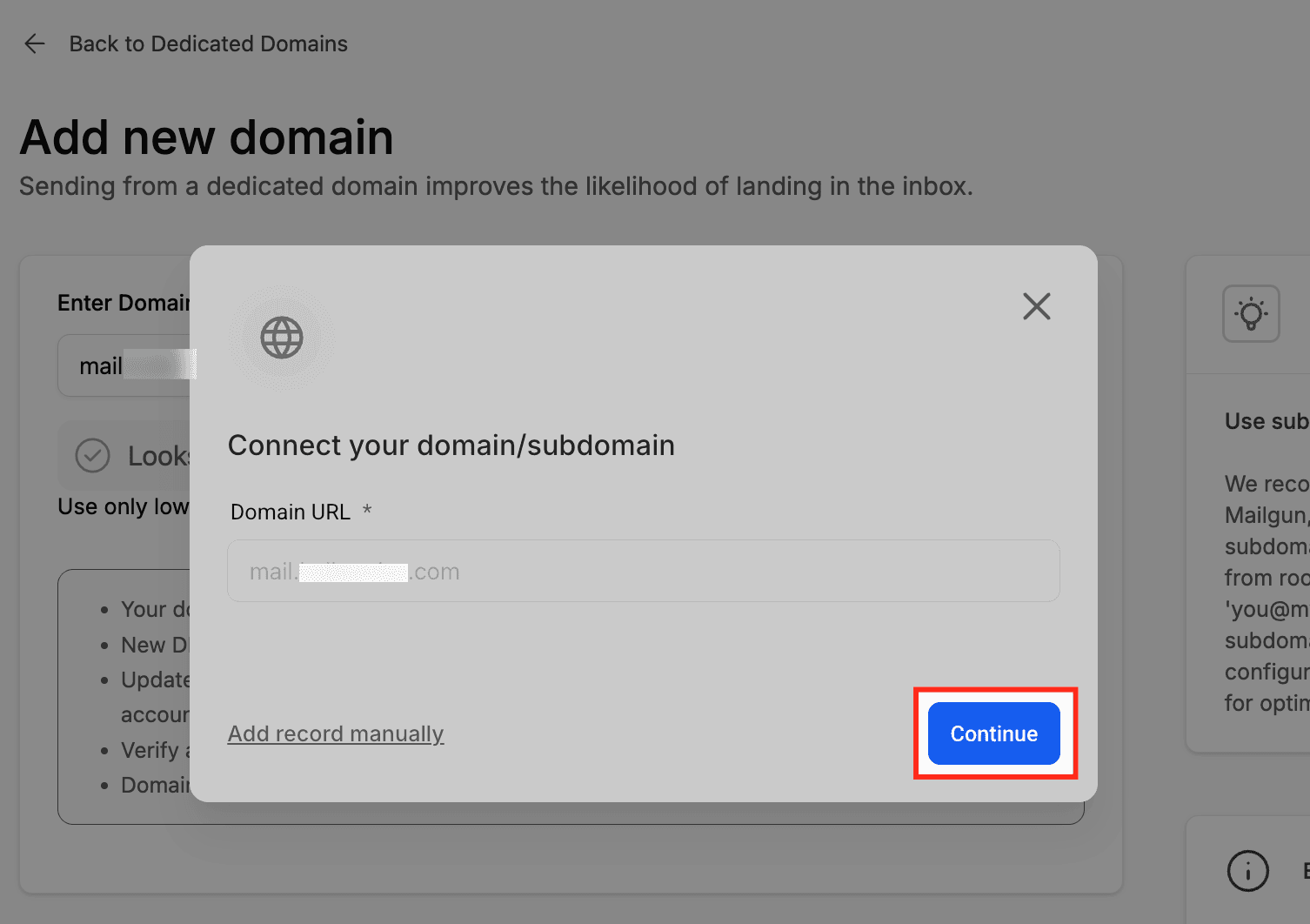 Schermata di autorizzazione per la configurazione automatica del provider DNS