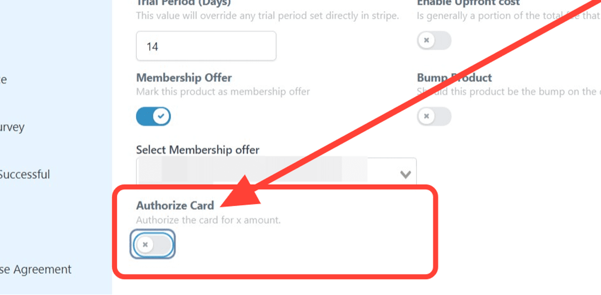 Clicca su "Authorize Card"