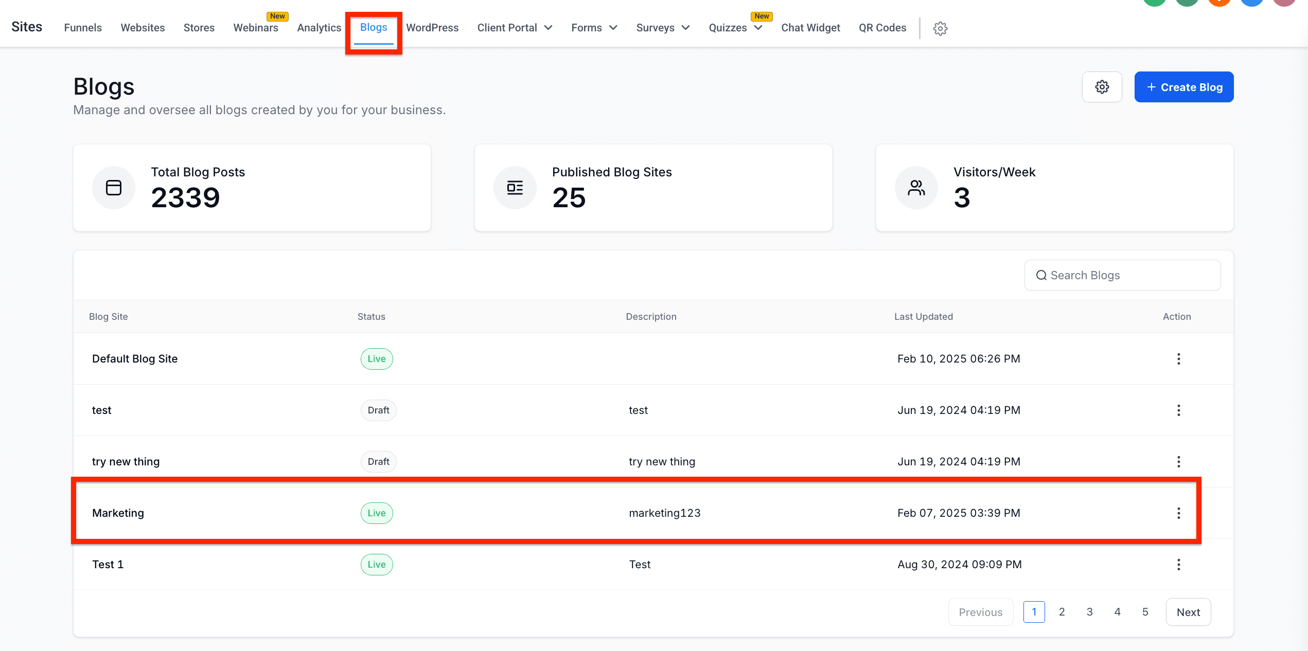 Schermata 1 — Come aggiungere un Post Hero o Post in Evidenza nel Blog?