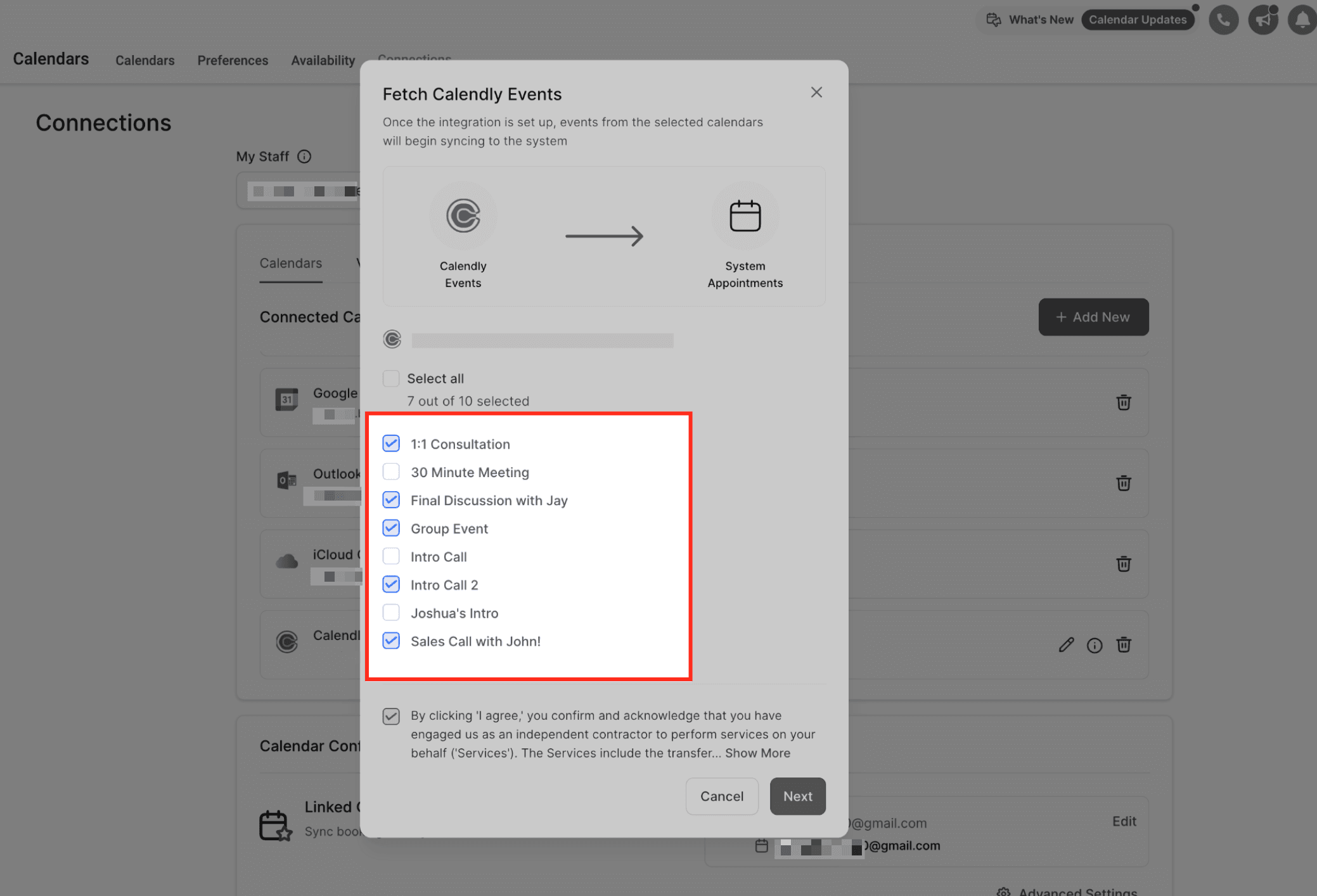 Schermata 9 — Integra Calendly con i Calendari HITLEAD
