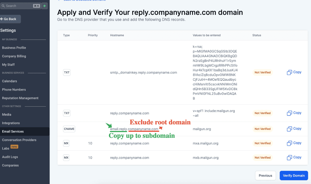 Campo Host CNAME in GoDaddy