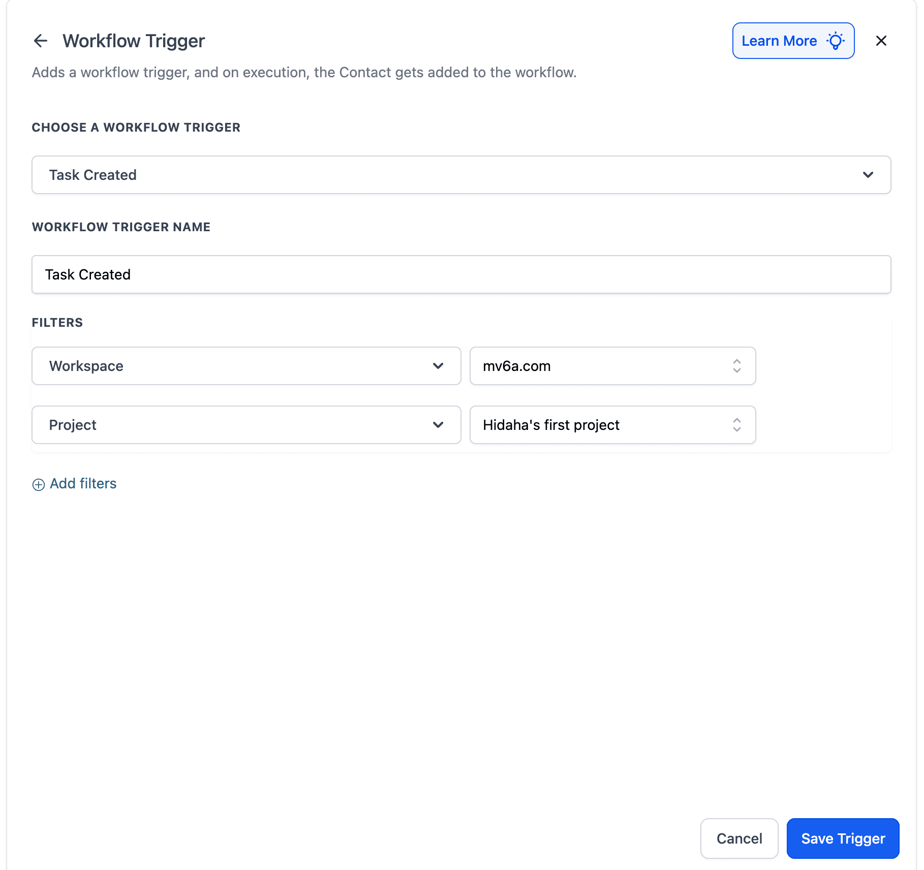 Schermata 3 — Azioni e Trigger di Asana nei Workflow