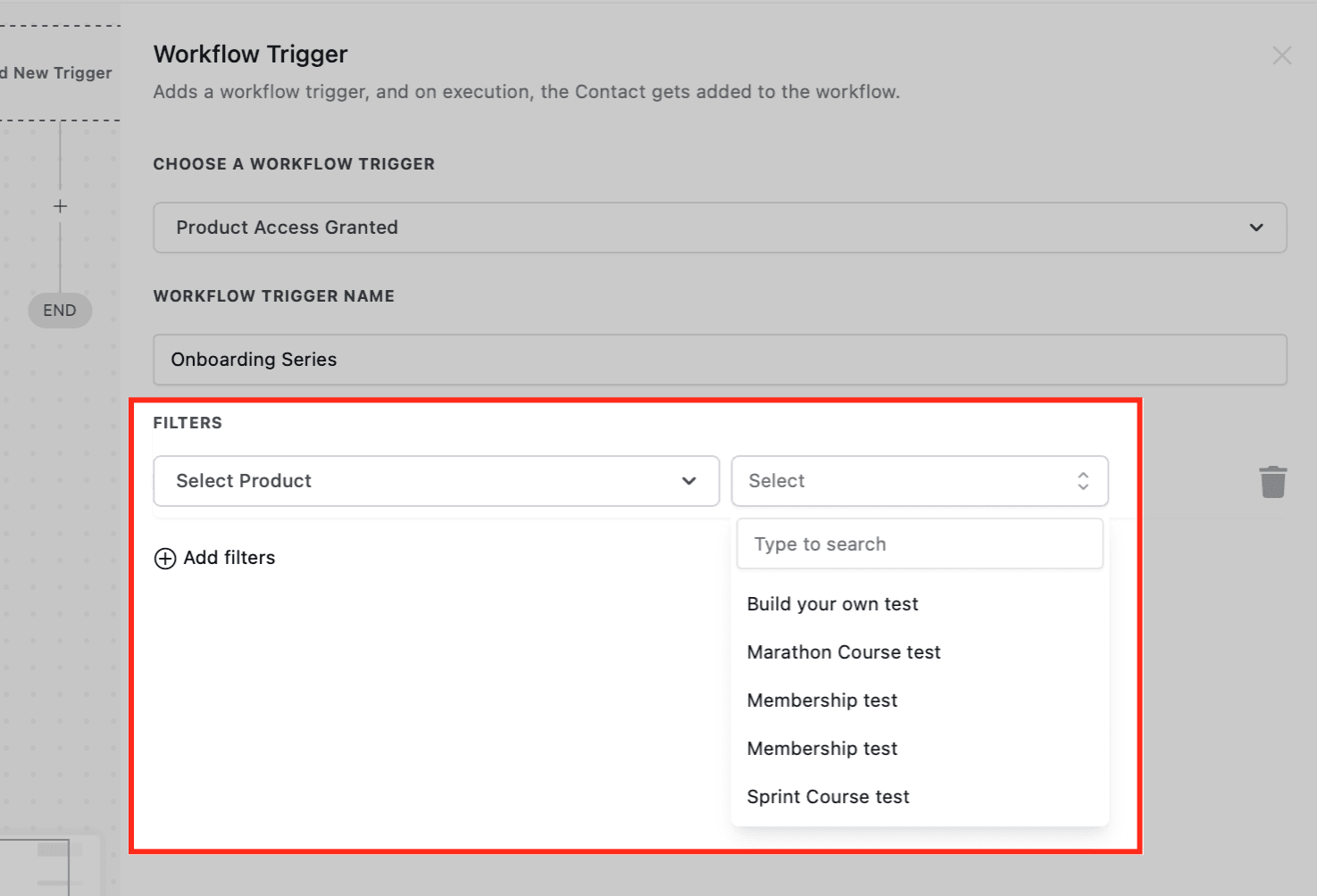 Schermata 3 — Workflow Trigger - Accesso al Prodotto Concesso