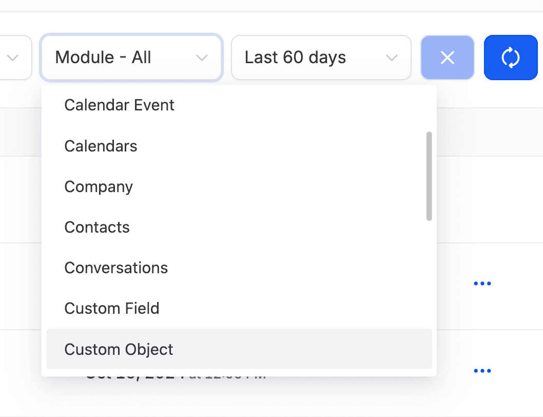 Schermata 3 — Log di Audit per Oggetti Personalizzati