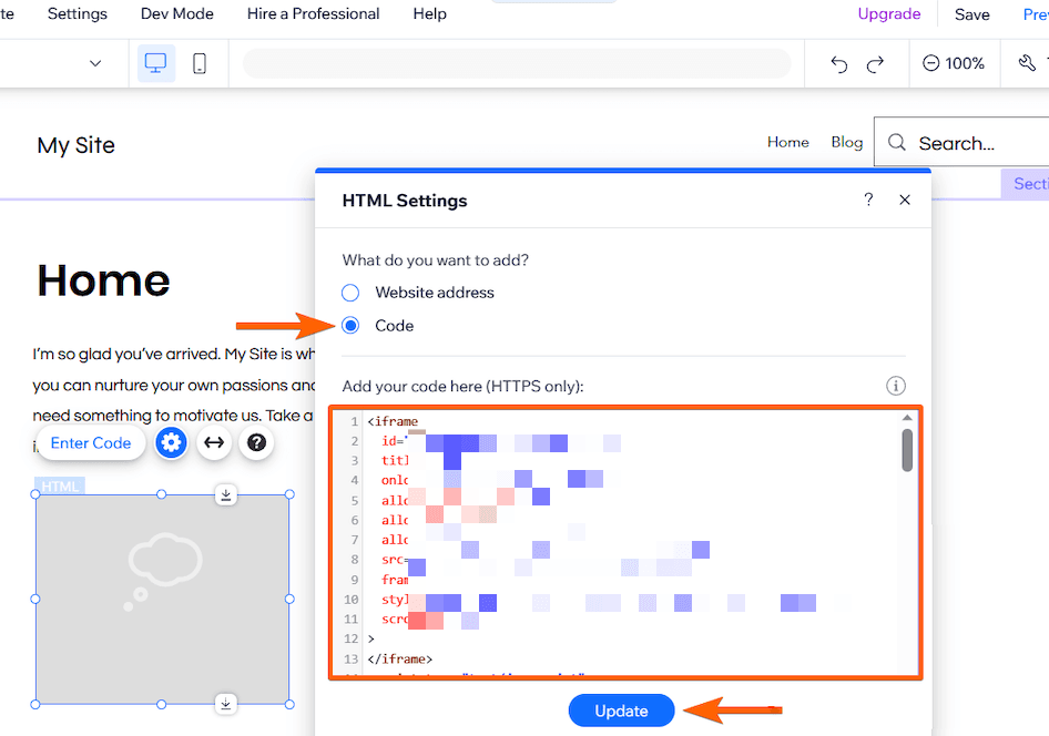 Schermata 9 — Incorporare i Form di HITLEAD su Siti Web Esterni