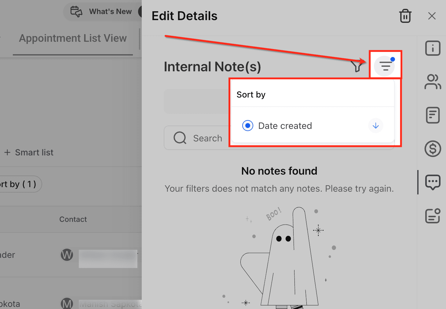 Schermata 10 — Come Creare e Gestire le Note degli Appuntamenti e Sincronizzarle tra i Record