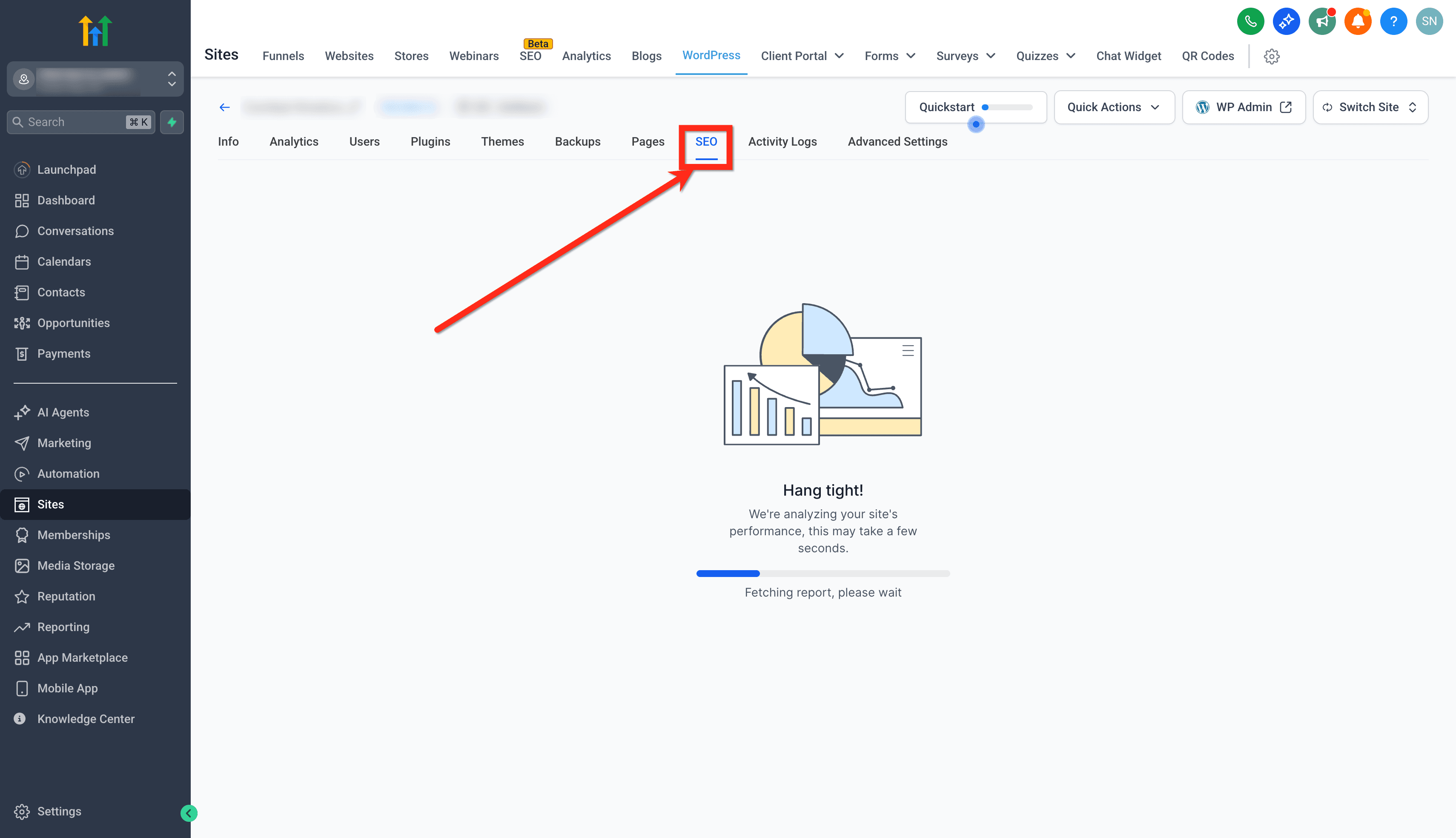 Schermata 8 — WordPress - Report SEO