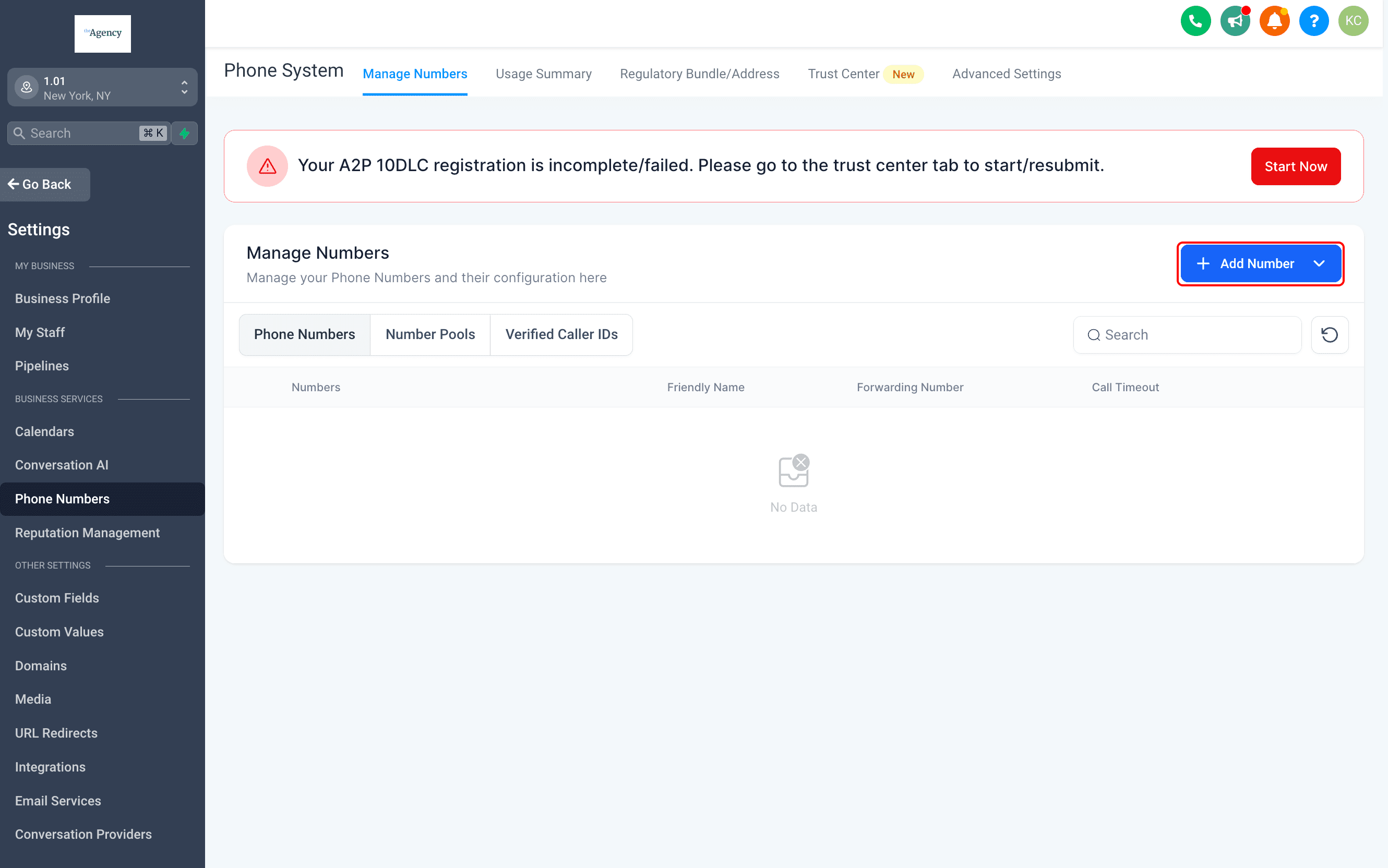 Schermata 4 — Come acquistare un numero verde (toll-free) in HITLEAD