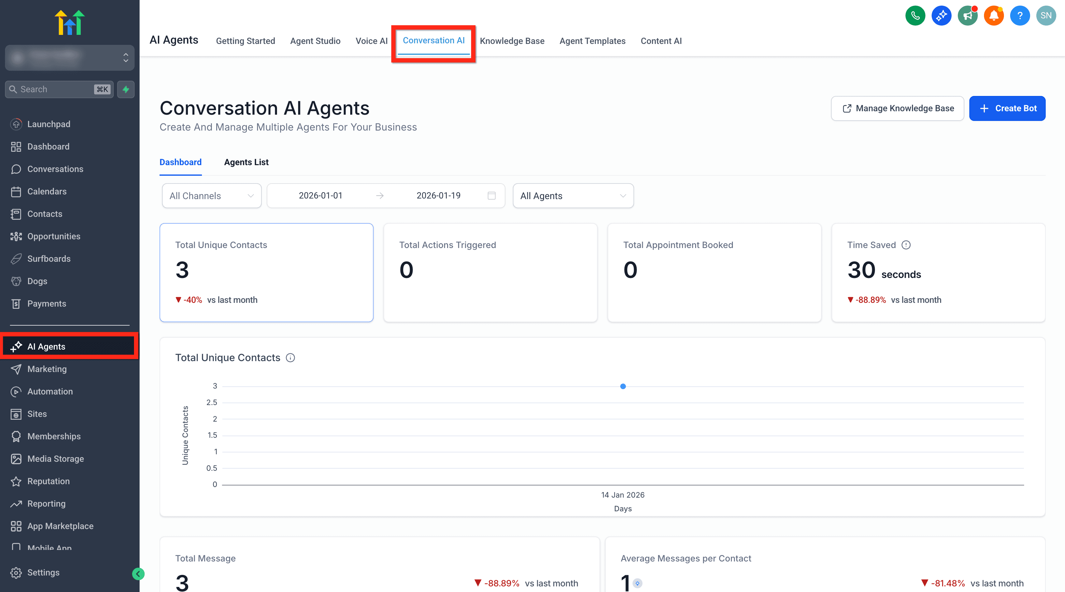 Schermata 1 — Conversation AI - Azione di Follow-Up Automatico