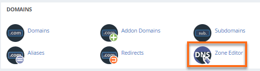 Posizione di Zone Editor in cPanel