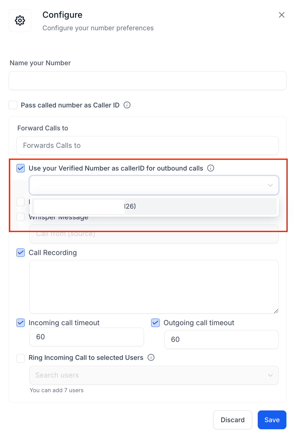 Schermata 9 — Come configurare un Caller ID verificato (usa il tuo numero per le chiamate vocali)