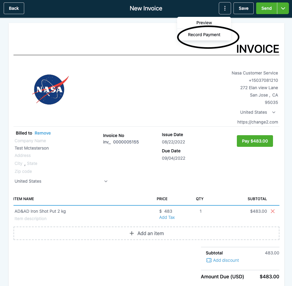 Schermata 1 — Casi d'uso comuni per Pagamenti e Fatture