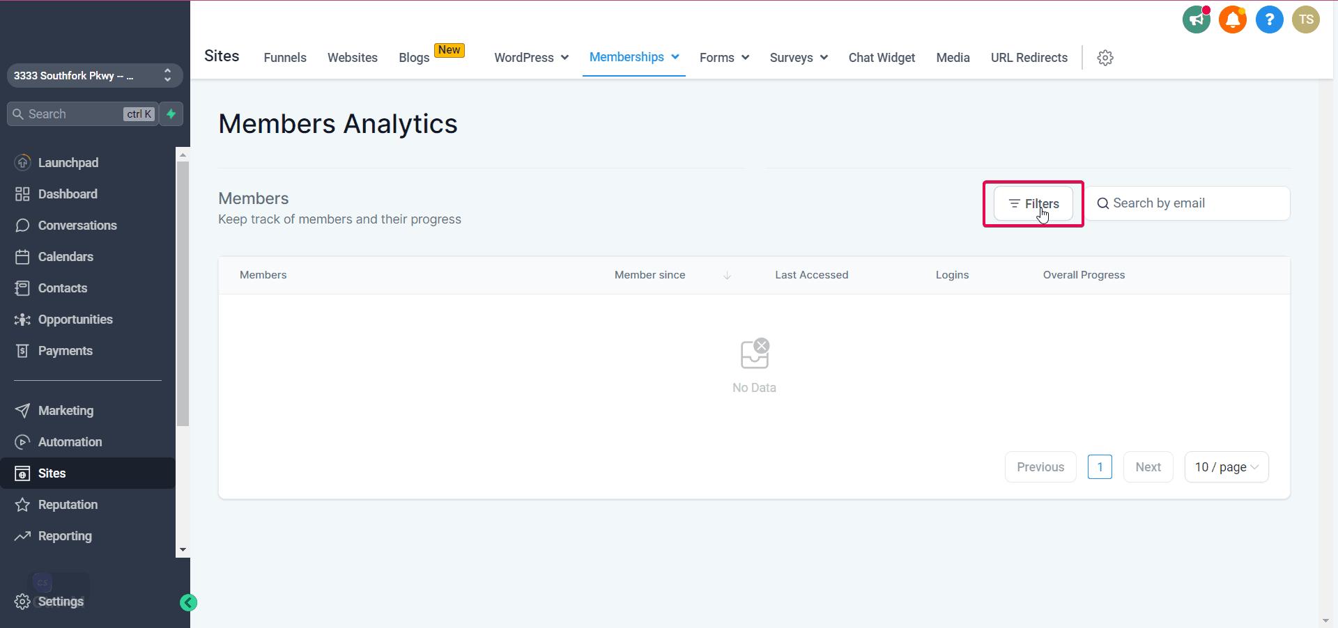 Schermata 3 — Come usare Member Analytics nelle Membership?