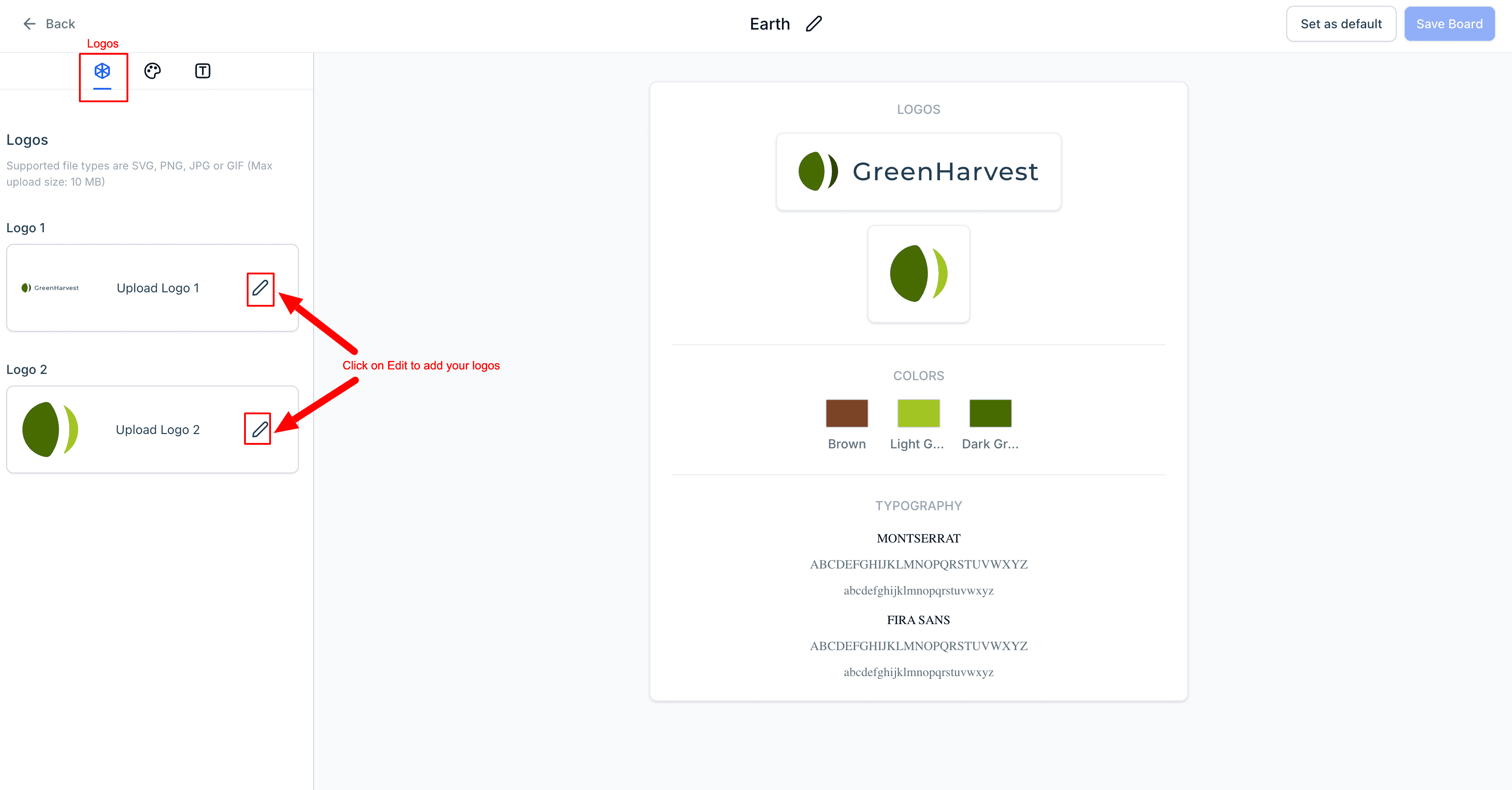 Schermata 3 — Come Creare un Brand Board