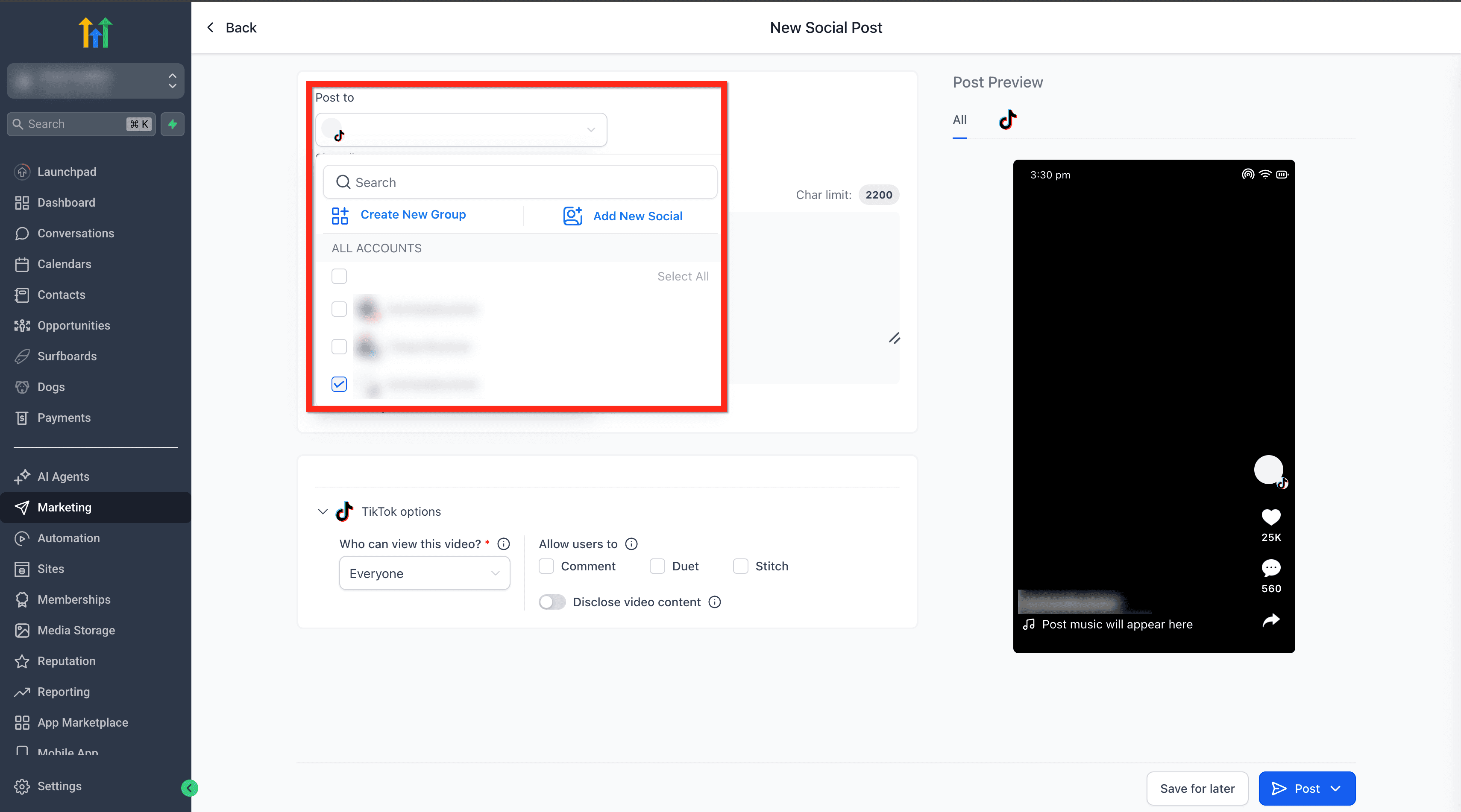 Schermata 3 — Social Planner - Link Shortener