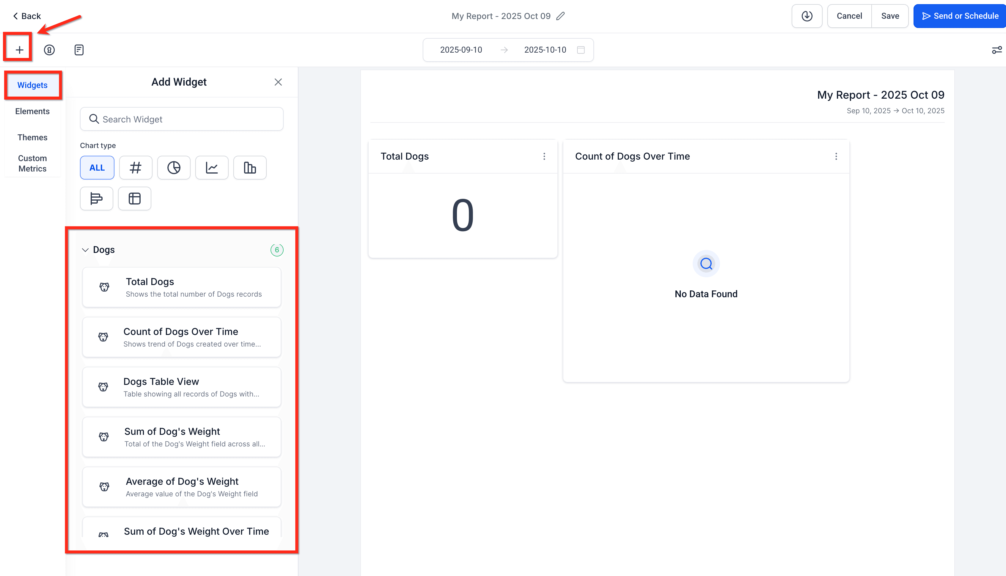 Schermata 7 — Dashboard: Widget e Insight per Oggetti Personalizzati